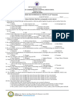 Second Quarter Test in Earth & Life Science - 2