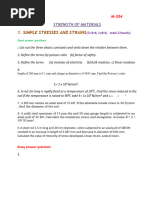 Simple Stresses and Strains: Strength of Materials