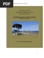 S5 Morphology & Syntax Manual Dr. Ennassiri