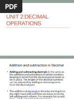 Unit 1 Decimal