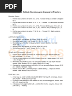 Quantitative Aptitude Questions and Answers PDF