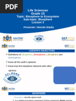 Life Sciences Gr.10 Lesson 3 Biosphere