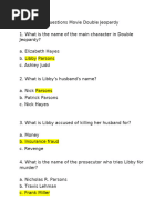 Questions Movie Double Jeopardy