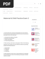 Maternal & Child Practice Exam 2 - RNpedia