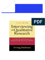 Instant download Interviewing as Qualitative Research A Guide for Researchers in Education and the Social Sciences 5th Edition Irving Seidman pdf all chapter