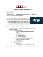 Indicaciones y Rúbrica Del Avance Del Informe Final (AIF)