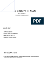 Blood Groups in Man