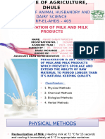 Anand 87-2020 Preservation of Milk and Milk Products