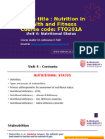 Unit 4-2-Malnutrition and PEM-FTO201A - Nutrition in Health and Fitness