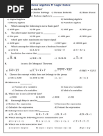 Boolean Algebra MCQ