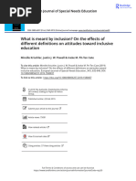 What Is Meant by Inclusion On The Effects of Different Definitions On Attitudes Toward Inclusive Education