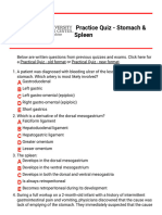 Practice Quiz - Stomach & Spleen