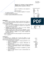 Travaux Dirigés N°2: Système À 1 Degré de Liberté Oscillations Libres Amorties Et Forcées