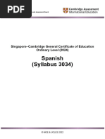 Spanish 2024 O Levels Syllabus