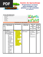 1° Sesión Día 1 PS Proponemos Acciones para Proteger A Las Plantas y A Los Animales en Peligro Unidad 9 Semana 3