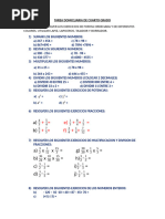 Tarea Domicliaria de Cuarto Grado