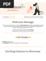 Influencer Guideline - MFinder