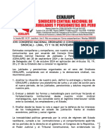 CTR Del Xvii Cingreso Nacional - Primer Congreso Sindical - de Cenajupe