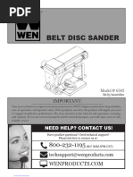 Belt Disc Sander: Important