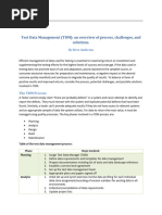 Test Data Management Overview