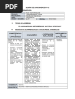 Sesión de Aprendizaje - Elaboramos Una Historieta