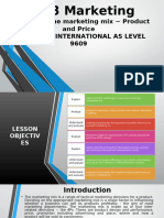 Unit 3 Lesson 18 The Marketing Mix - Product and Price