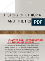 A History of Ethiopia and Horn Lecture Notes