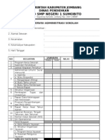 Format Supervisi Administrasi