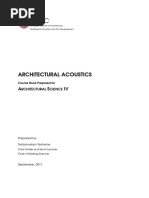 Architectural Acoustics Course Book