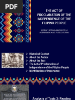 RPH Lesson 2 Proclamation of Philippine Independence