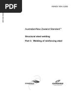 Australian/New Zealand Standard: Structural Steel Welding Part 3: Welding of Reinforcing Steel