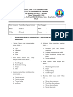 SOAL UTS semester 2 Pend. Agama Kristen dan Budi Pekerti kelas 1 SDN JAGALAN 1