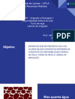 5 - Disponibilidade hídrica e lâmina de irrigação