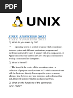 Unix Answers 2023