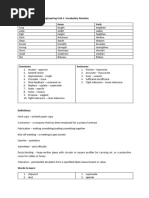 CamEngforEng Unit 4 Vocabulary Revision