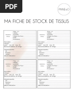 Fiche Stock Tissu