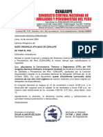 Carta Circular 161024 de Convocatoria Oficial Al XVII Congreso Ordinario (I Congreso Sindical) CENAJUPE