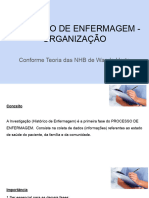 Histórico de Enfermagem e Taxonomias