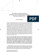 Carlos Aguirre - ¿De Quién Son Estas Memorias? El Archivo de La Comisión de La Verdad y Reconciliación Del Perú