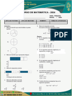 3er Grado Concurso de Matemática - 2024