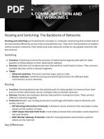 Routing and Switching The Backbone of Networks