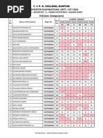 CA Marks Statements V Semester