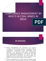 Compliance Management by Mdo in Coal Mines in India