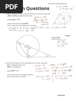 Circle Theorems Worksheet (Medium QS)