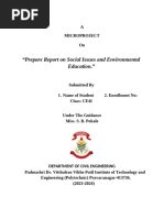 Prepare Report On Social Issues and Environmental Education