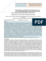 The Impact of Leadership Style On Employee's Performance-An Analysis On The Effect of Leadership Style On Staff Retention: Case Study, Rokel Commercial Bank, Sierra Leone