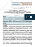 Optimal Breastfeeding Practices in Muya Health Zone, Mbujimayi Town, Democratic Republic of Congo