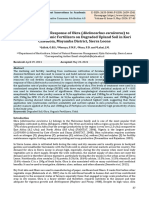 Growth and Yield Response of Okra To Organic and Inorganic Fertilizers On Degraded Upland Soil in Kori Chiefdom, Moyamba District, Sierra Leone