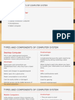 Types and Components of Computer System