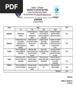 Rubrics For MMW Project Patterns